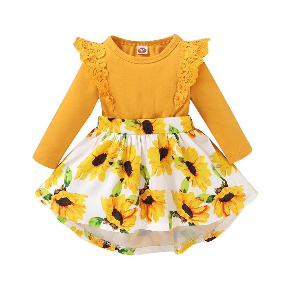 Baby Girl Flower Dress Pretty Bow Outfits Long Sleeve Toddler Girl Unique Design Perfect Gift