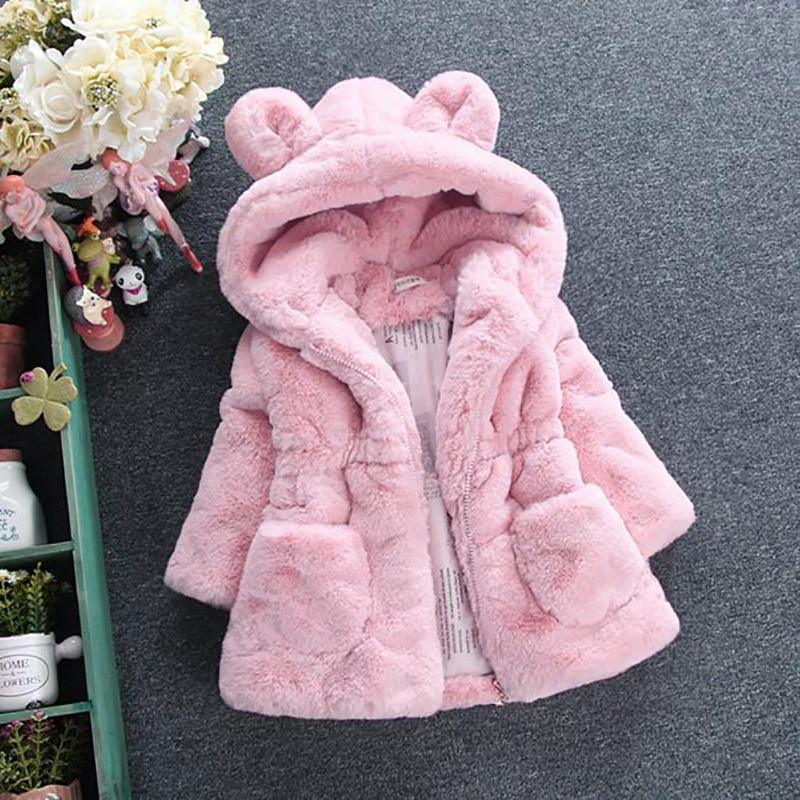 Baby Girl Modern Designer Style Jacket Hooded Cute Thicker Warm Soft Toddler Coat For Kids