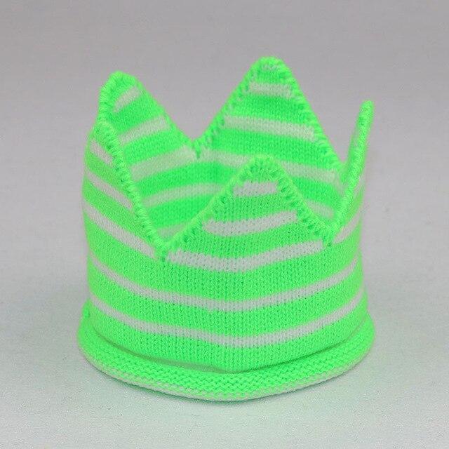 Modern Luxury New Trend Baby Hat Girls and Boys Crown Knitted Cap Toddler Empty Top Hats Newborn Design Woolen Yarn Bonnet For Kids