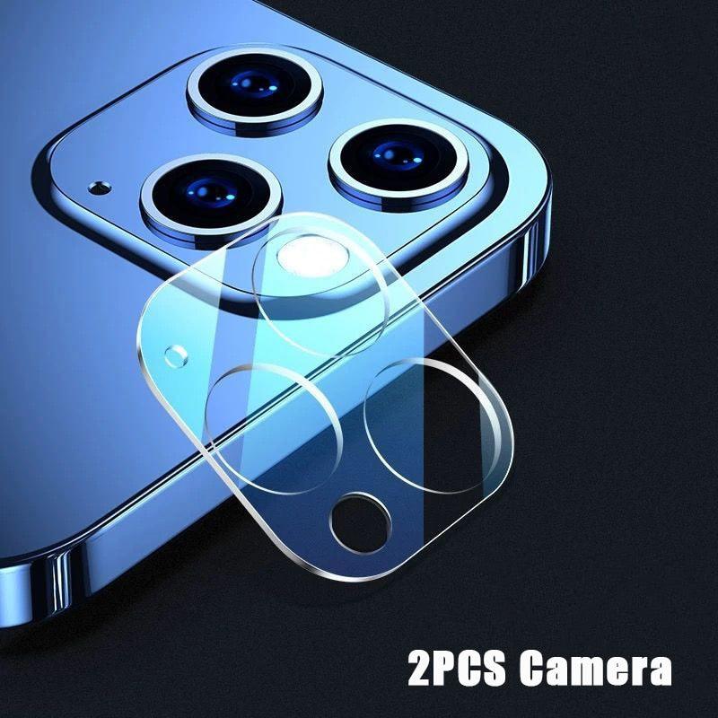 3 In 1 2PCS Front+Back+Lens Full Cover Tempered Glass Film For iPhone 12 11 Pro Max Mini Screen Protector For iPhone 13 Pro Max Glass Temper Glass Film Temper Glass Film Premium HD Clarity Anti-Fingerprint/Scratch for iPhone