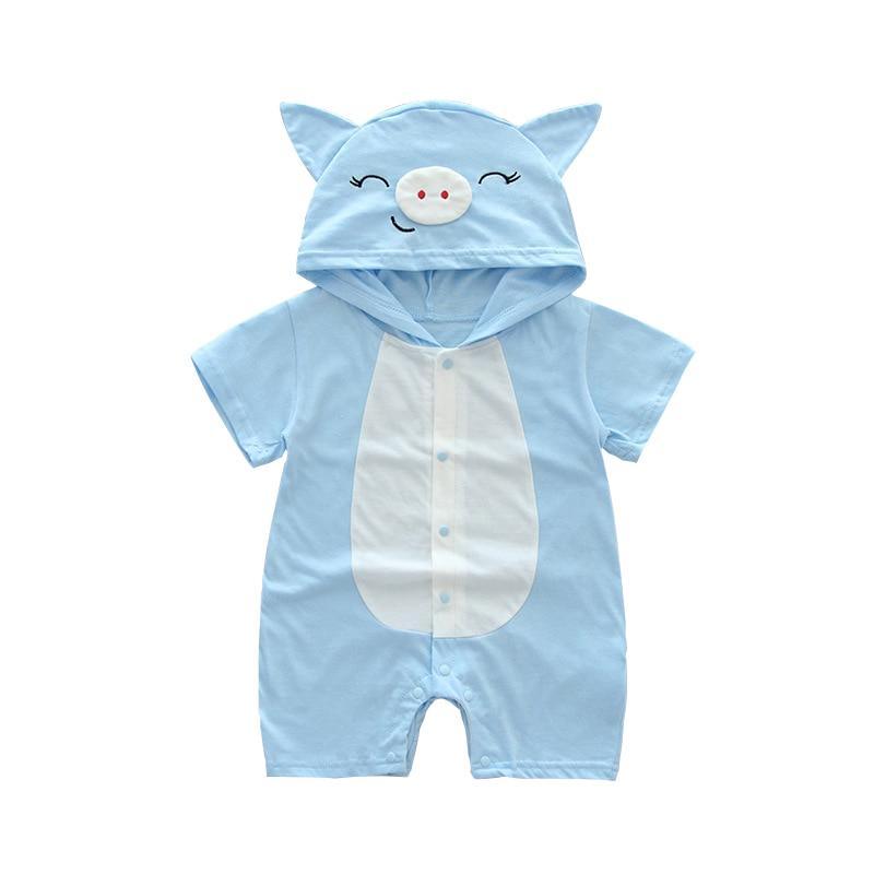Infant Jumpsuit Summer Romper Cartoon Animal Print Girl and Boy Cotton Suit Newborn Romper Design