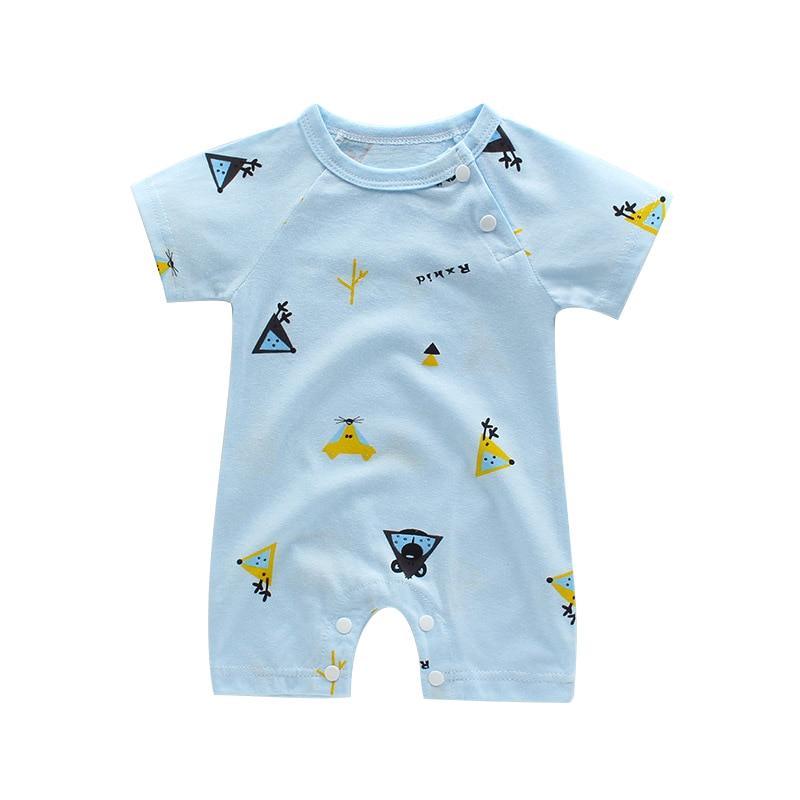 Infant Jumpsuit Summer Romper Cartoon Animal Print Girl and Boy Cotton Suit Newborn Romper Design