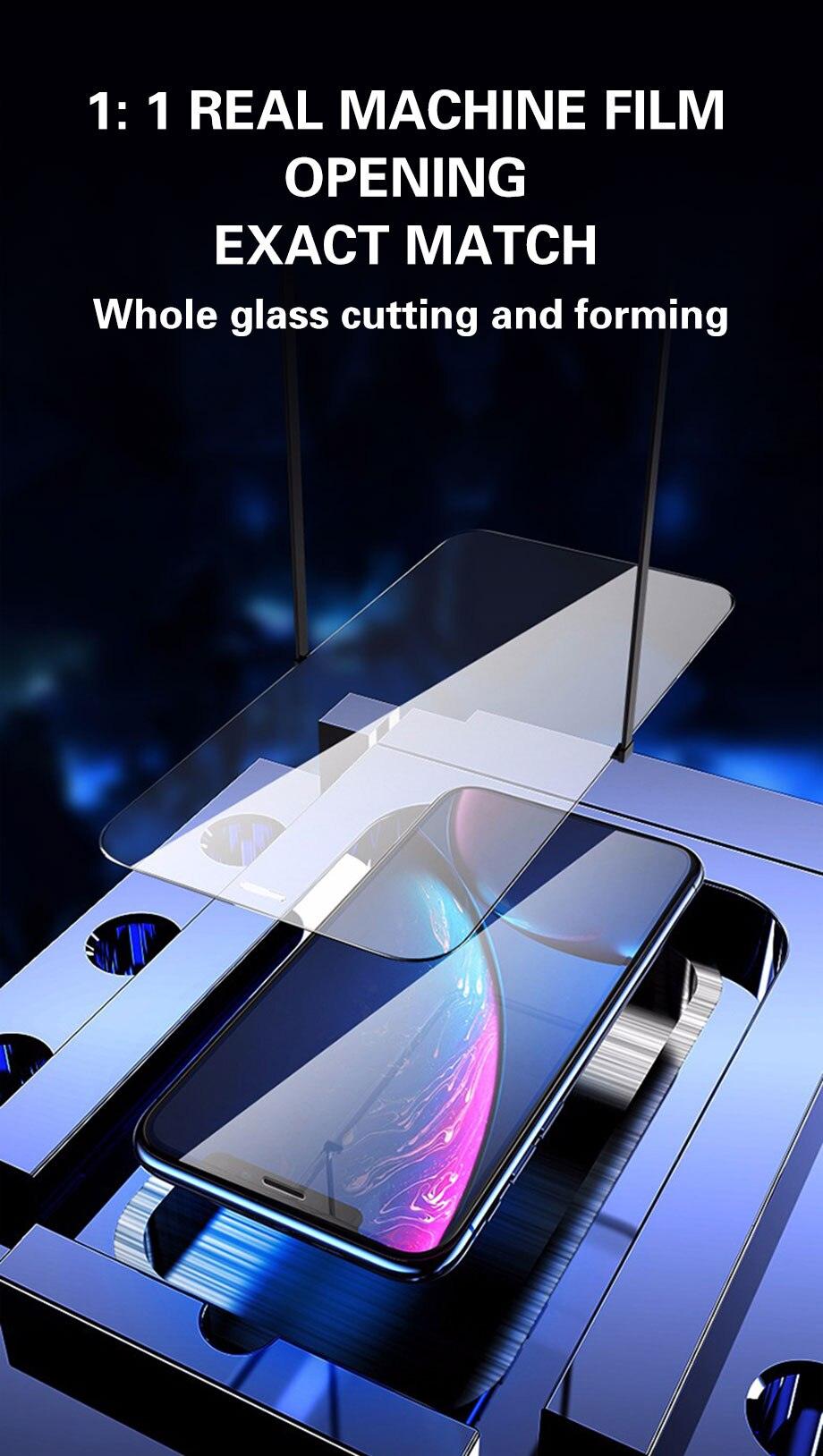 3PCS Transparent Protective Glass For iPhone 13 12 11 X XS Max Mini XR Tempered Glass For iPhone 7 8 6 Plus SE Screen Protector Scratch Resistant Screen Guard 9H Hardness Screen Protector