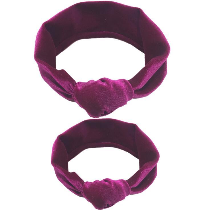 Modern Mother & Baby Headbands Kids Girl Bow With Rabbit ear Print Floral Hair Bands Parent-Child Hair Accessories
