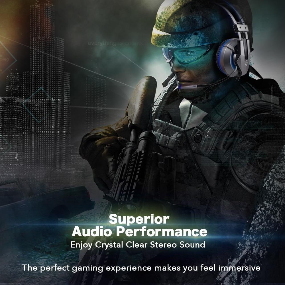 NEW Trend Gaming Headset Gamer Ear Wired Headphones for Smartphone/PS4/PC/Xbox with Retractable Rotate Microphone and LED Light