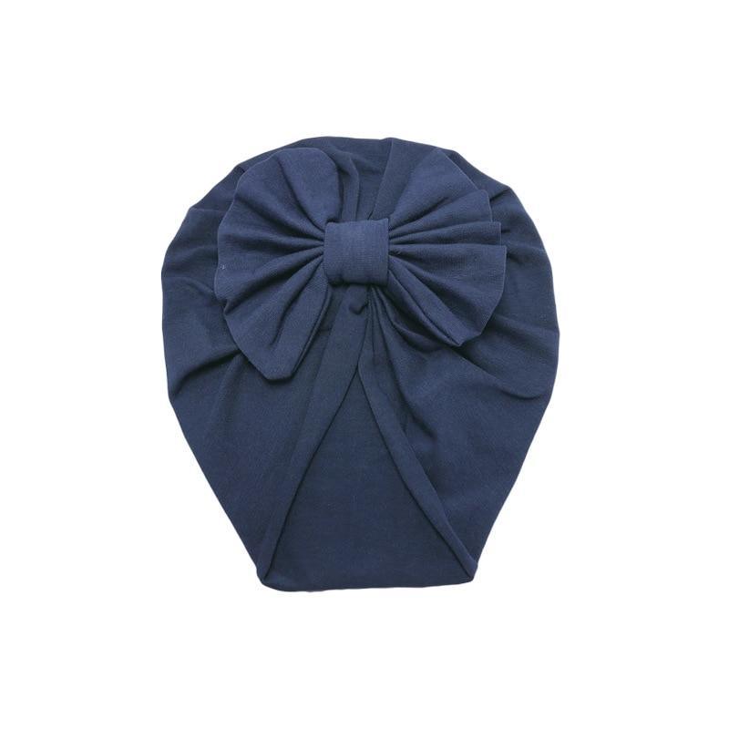 Luxury Modern Baby Headband Hat Bowknot Print Cotton Stretchy Turban Headband Infant Head Wrap Beanie Hat For Babies and Kids
