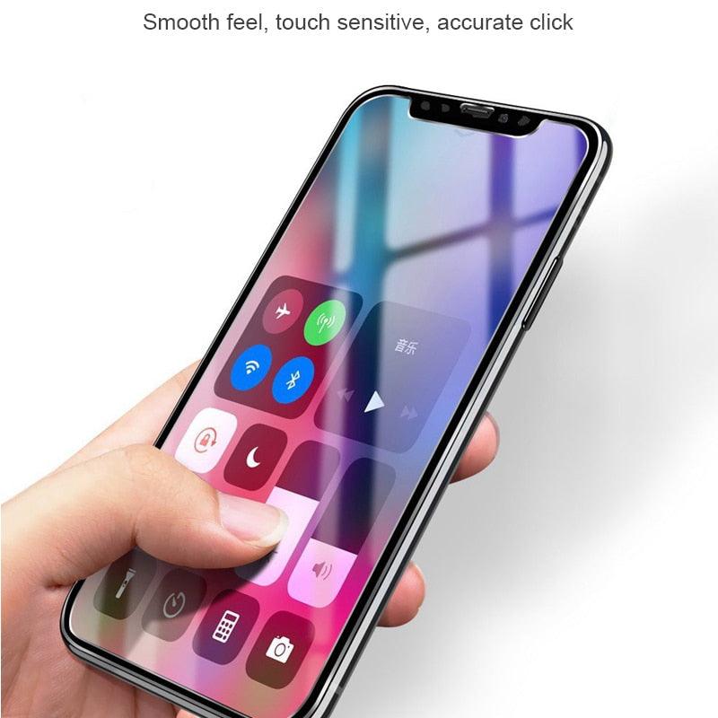 10D Curved Edge Aluminum Alloy Tempered Glass for iPhone X XS MAX 11 12 Pro Max mini 6 6S 7 8 Plus Full Cover Screen Protector Titanium Alloy Metal Edge Full Coverage Front Tempered Glass Screen Protector for iPhone