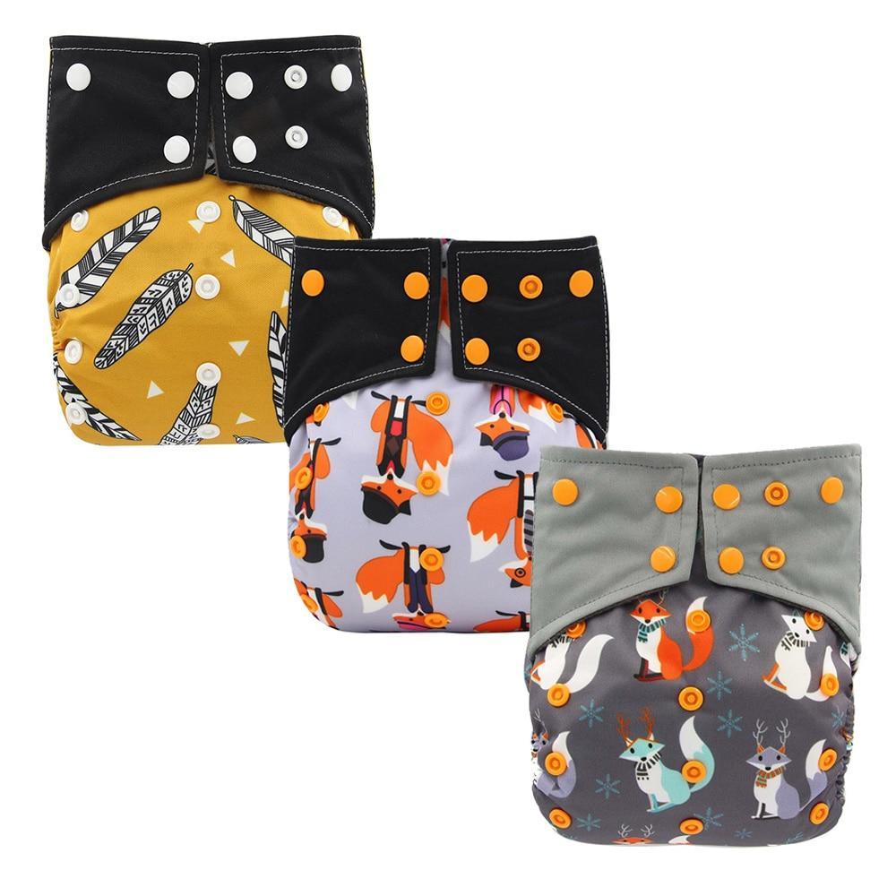 All-In-One Cloth Diaper for Baby Bamboo Charcoal Eco-friendly Baby Cloth Diaper