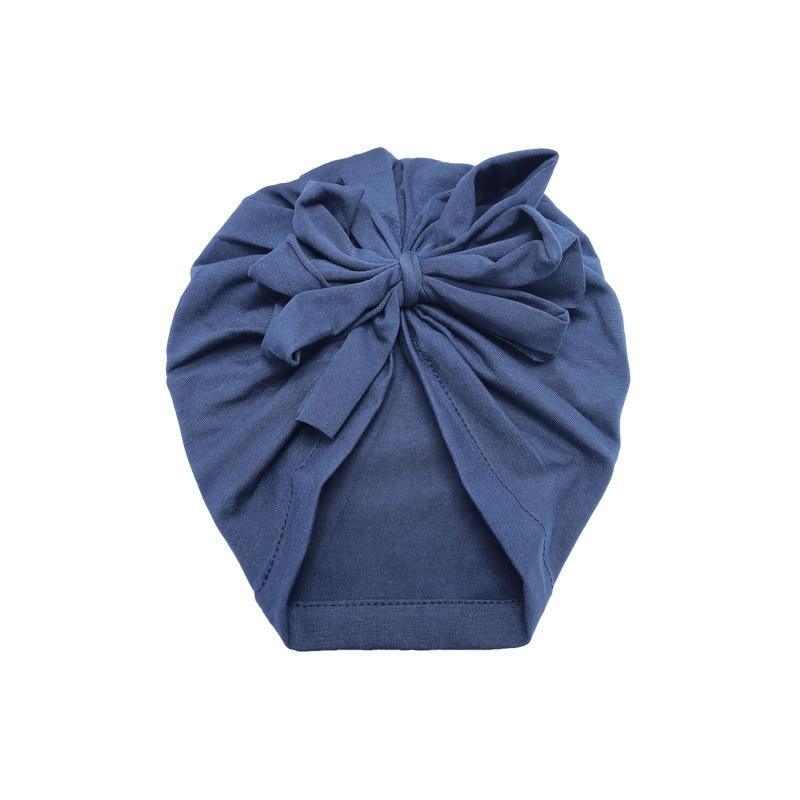 Luxury Modern Baby Headband Hat Bowknot Print Cotton Stretchy Turban Headband Infant Head Wrap Beanie Hat For Babies and Kids