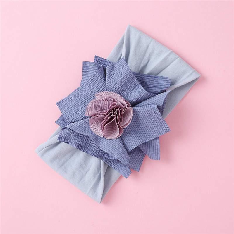 ILuxury Handmade Infant Child Hair Band Three-dimensional Alloy Rhinestone Crown Headdress Elastic Headband Turban For Baby Girls