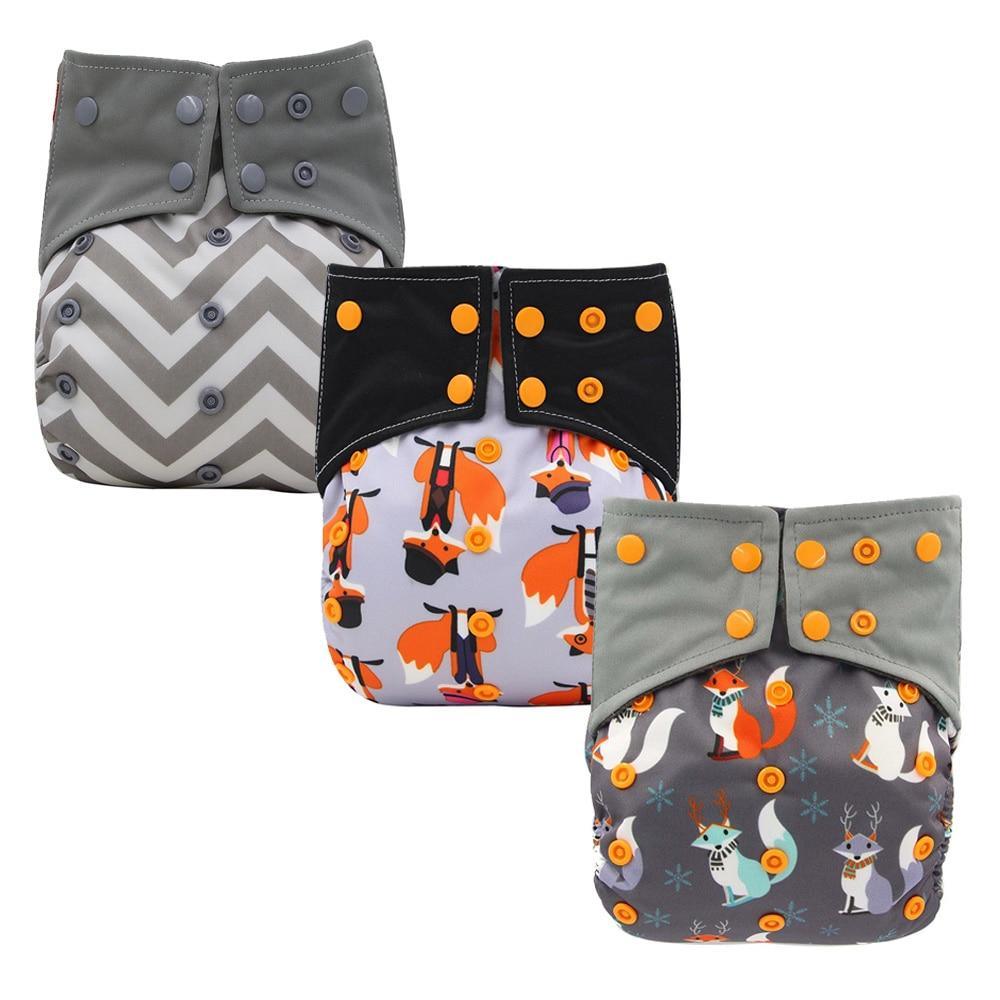 All-In-One Cloth Diaper for Baby Bamboo Charcoal Eco-friendly Baby Cloth Diaper