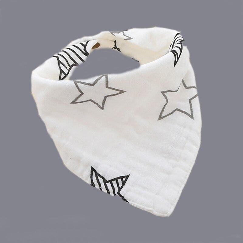 Modern 5PCS/Pack Cotton Baby Bibs 4 Lyers Girls Boys Triangle Feeding Burp Cloth Collar Scarf For Feeding