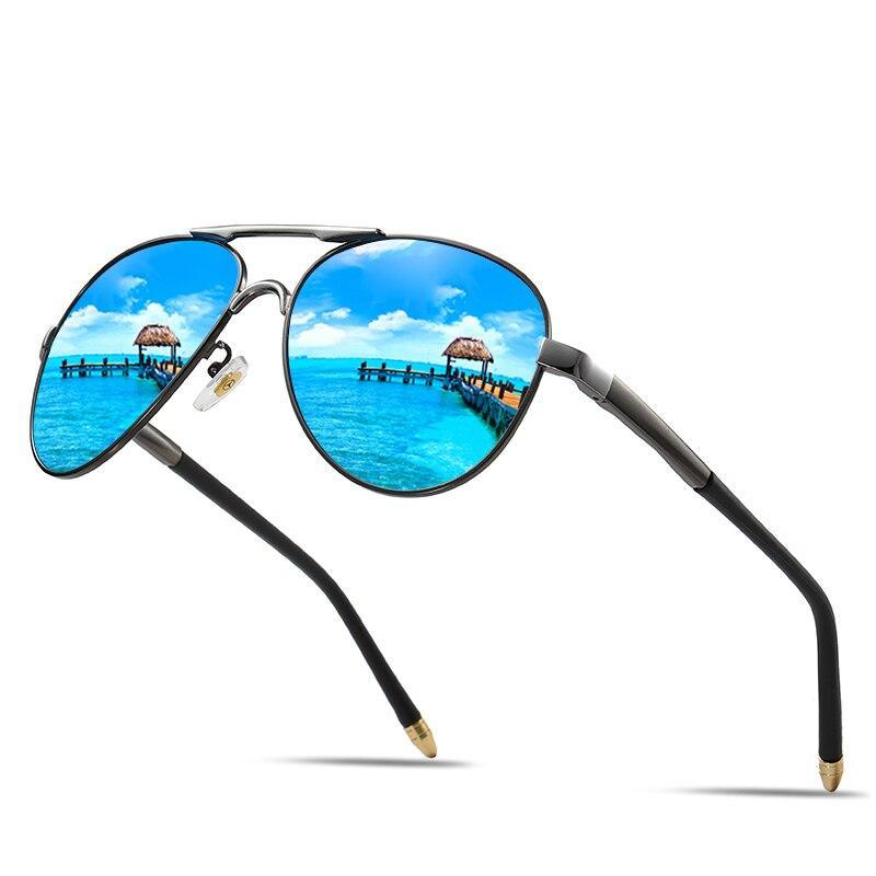 Luxury Pilot Aviation Polarized High Quality Metal Frame Sunglasses With UV400 Protection
