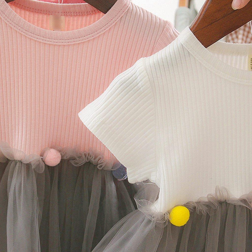 Fashion Modern New Spring Toddler Kids Baby Girls Patchwork Tulle Casual Princess Dress For Girls