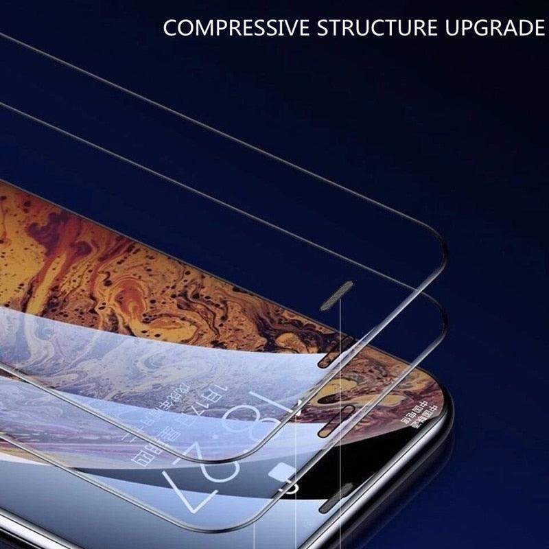 3Pcs Dust Net Protective Glass For iPhone 13 12 11 Pro XS Max XR 12 Mini Full Cover Protector Tempered Glass on iphone 13 14 Pro Soft Flexible Ceramic Film Screen Protector Compatible with iPhone