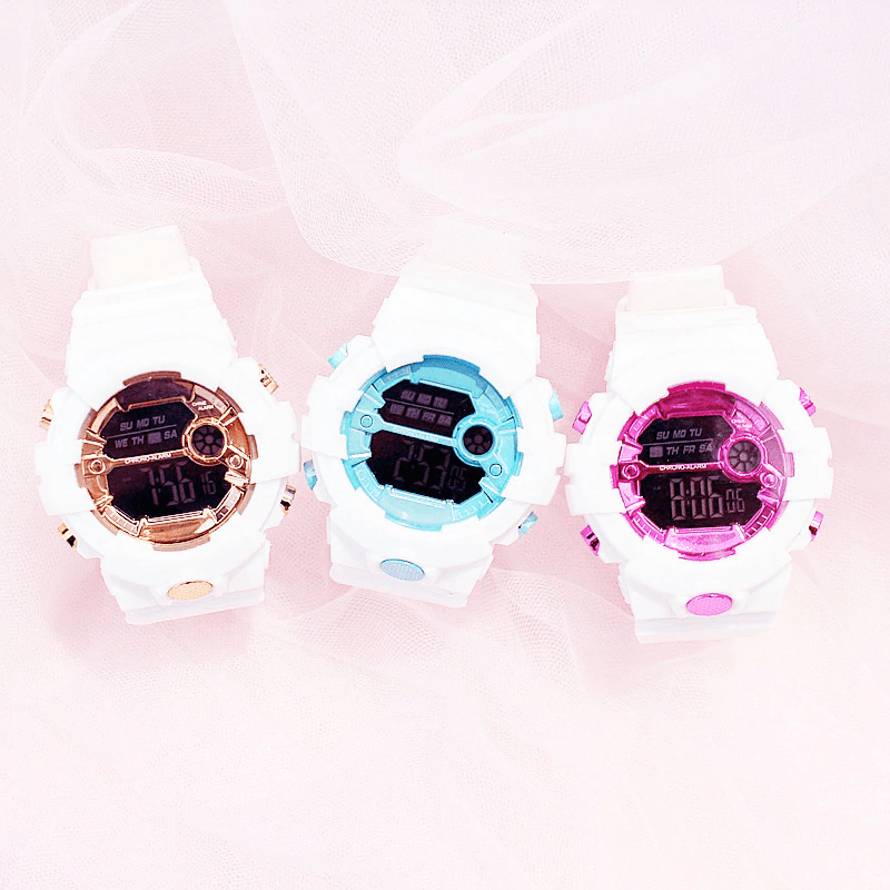 Electroic Shock Digital Watch Unisex Sports Waterproof Watch With LED Colorful Mode Wristwatch For Men and woman