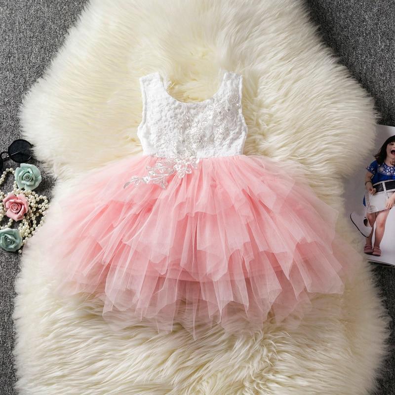 Luxury Toddler Girl Baby Clothing Dresses For 1 Year Birthday Christening Lace Girls Tulle Infant Party Cake Smash Outfit Dress for Girls 1-6 Years