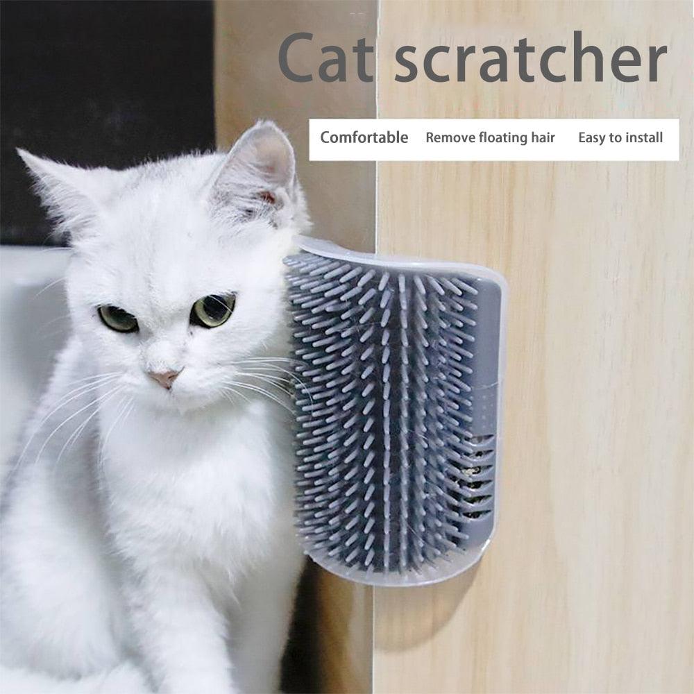 Massager for Cats Pet Products Pets Goods Brush Remove Hair Comb Grooming Table Dogs Care Accessories Things Strip Soft Cat Massage Brushes Wall Mounted Scraper for Kitten