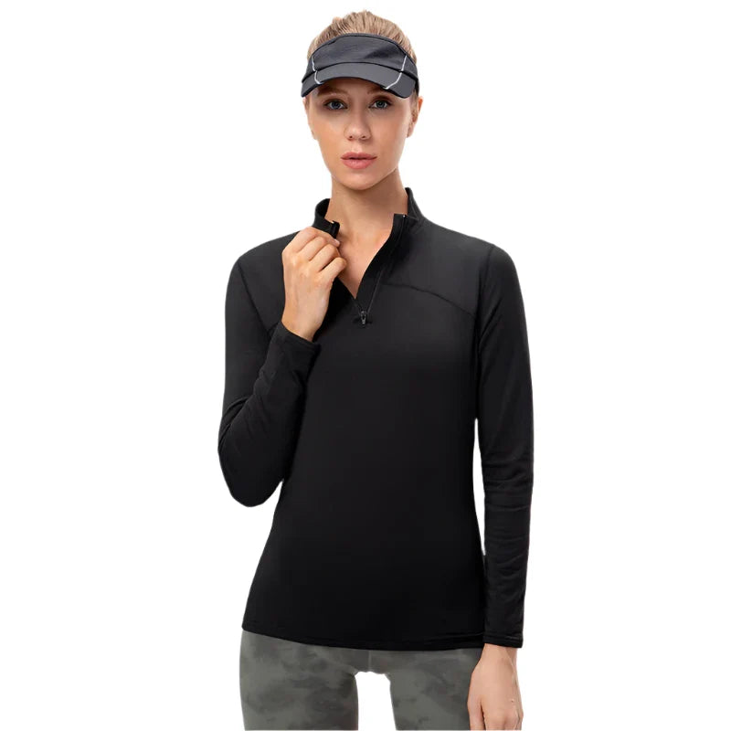 Breathable Moisture Wicking Sports Top with Zipper
