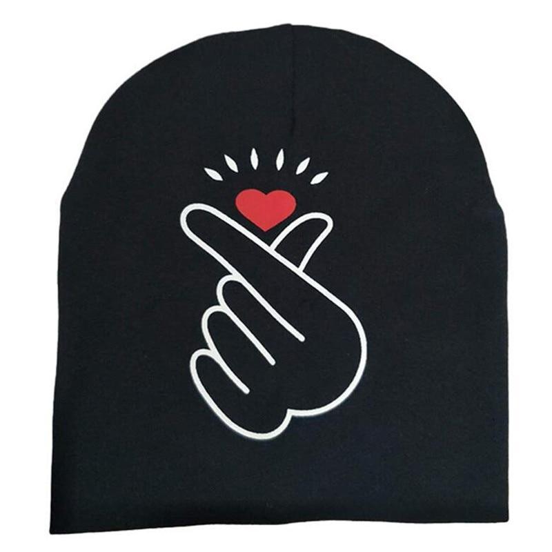 Modern Baby Hat Cute Ear Cotton Girls Cap Scarf Infant Hats Finger love Kids Boys Knitted Cap Winter hat I love mama/pap Cap