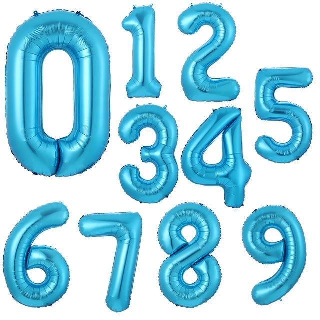 NEW Big Modern 32inch Luxury Number Foil Helium Balloons For Birthday Party and Celebrations Modern Decoration