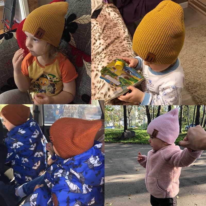 Modern Baby Set Hat Cap and Scrif And Snood Warm Hat Scarf Caps Scarves Knit Hats For Kids