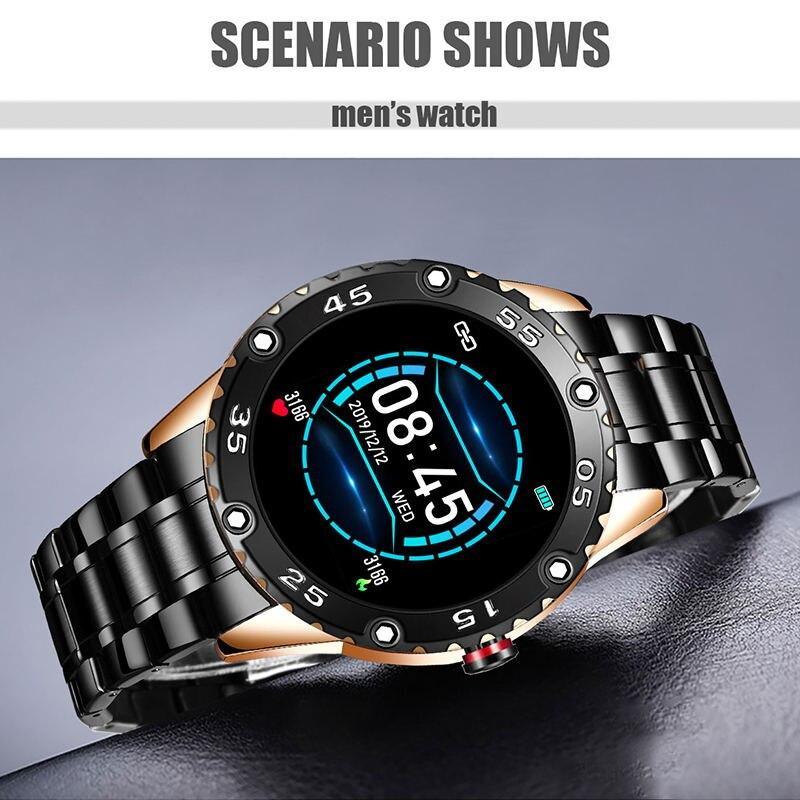 New Smart Watch For Men With IP67 Waterproof Protecion and Heart Rate Fitness Tracker Pedometer For Android and IOS sistems Steel Band Sports Men Smart Watch