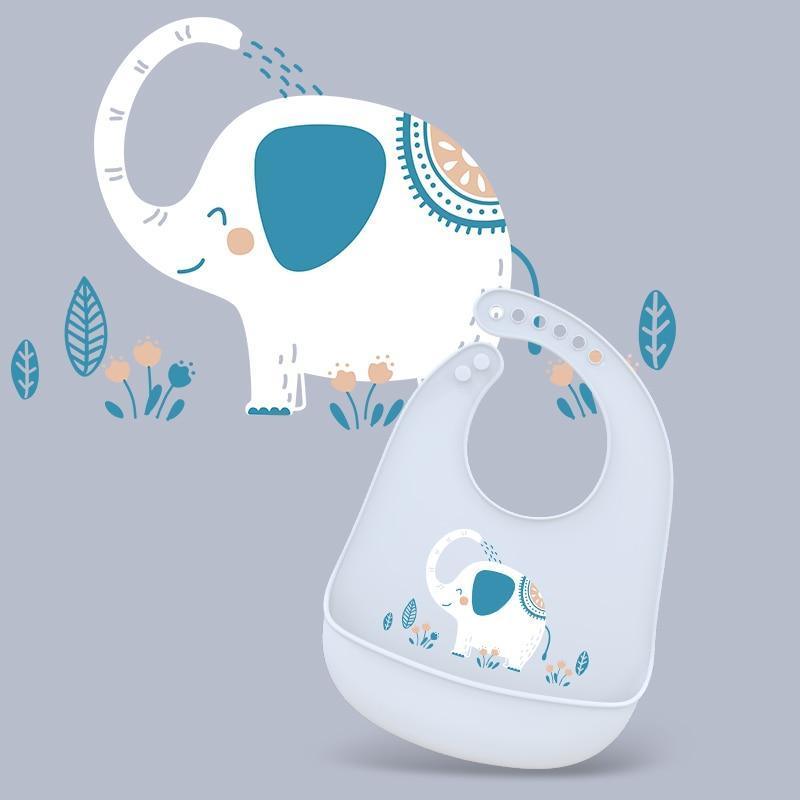 Adjustable Oil-proof Food Grade Silicone Drool bib Soft And Comfortable Saliva Towel Lunch Baby Bib For Babies and Kids