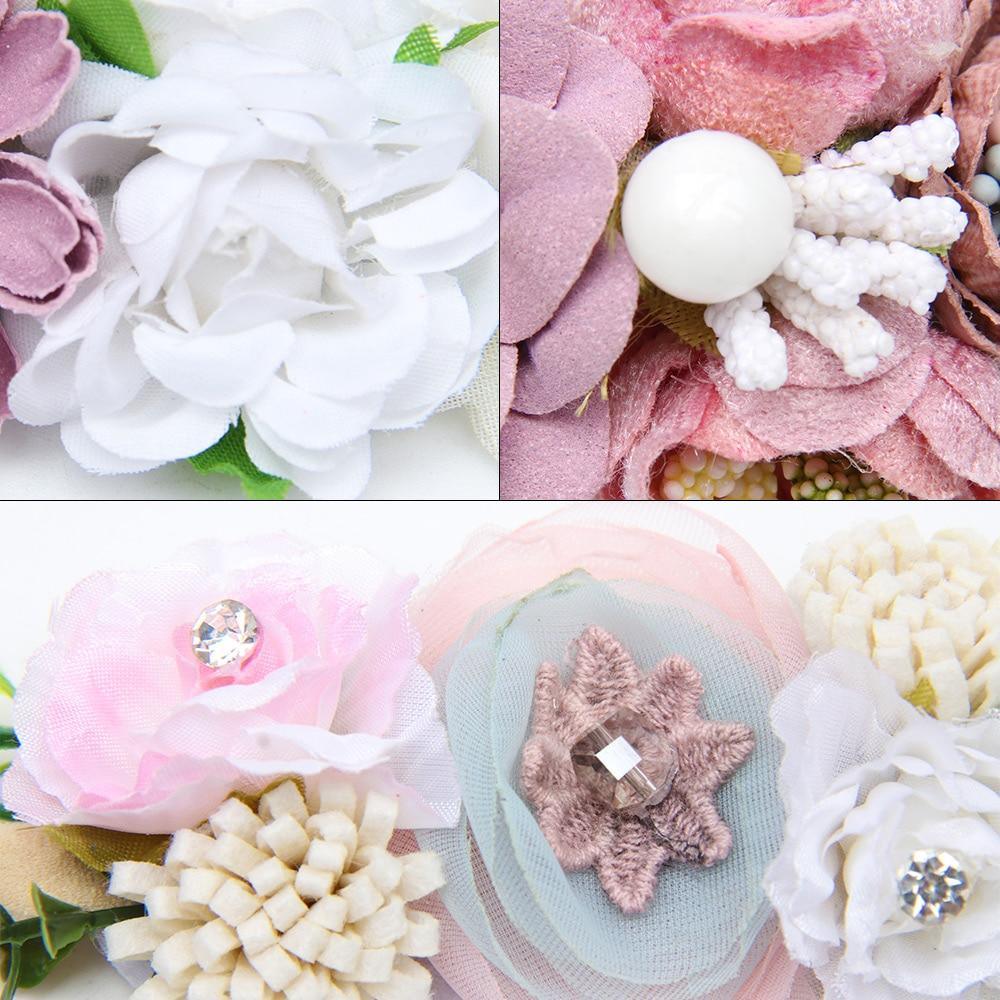Handmade Luxury Pearl Baby Headbands Bundle Nylon Elastic Newborn Hair Accessories for Girls Kids
