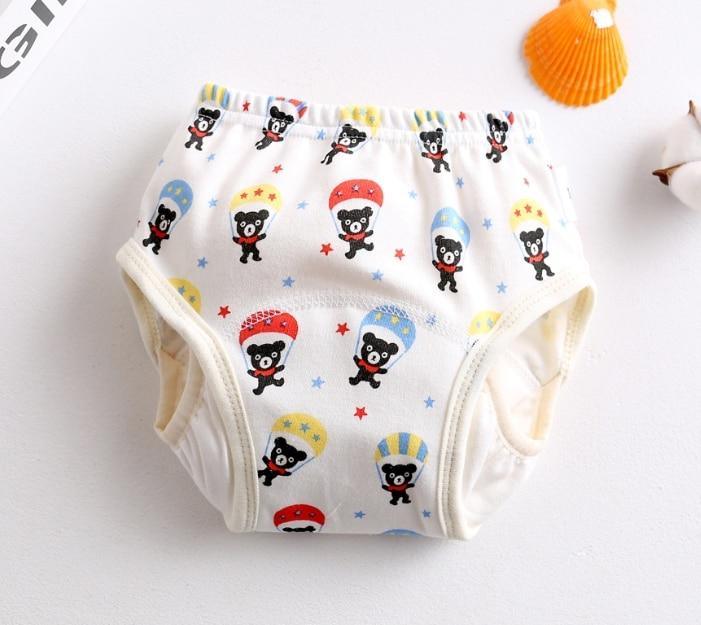 8-layer Pants Baby Diapers Reusable Training Pants Washable Cloth Diapers Waterproof Pants Nappies With Leak-proof Side