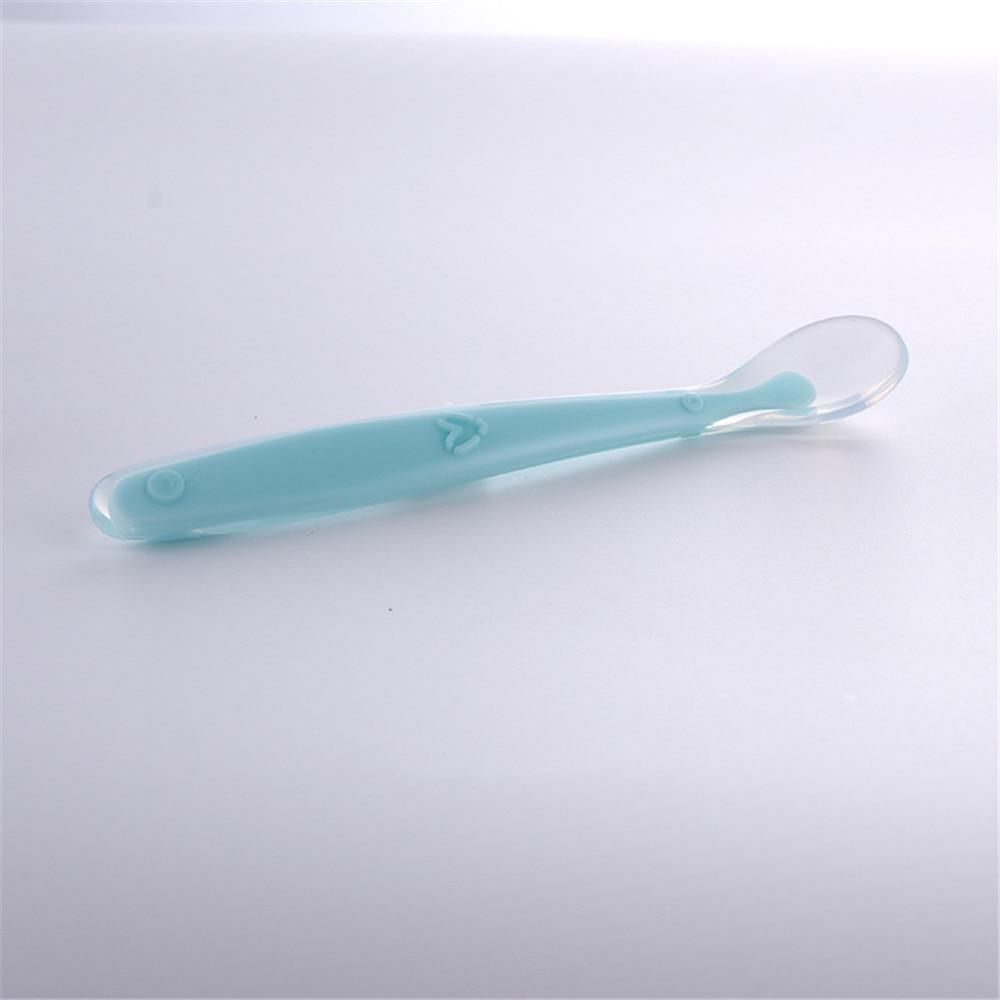 New Candy Color Baby Soft Silicone Spoons Feeding Dishes Tableware Flatware Children Food Feeding Tools