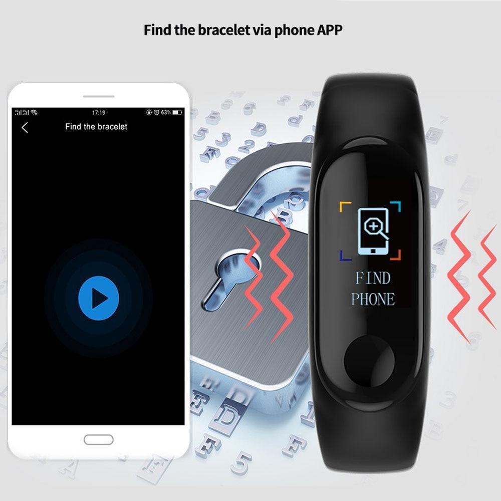 Proffesional Smart Sport Watch With Band Blood Pressure Monitor and Bracelet M3Plus Wristband for Men and Women In Modern Design