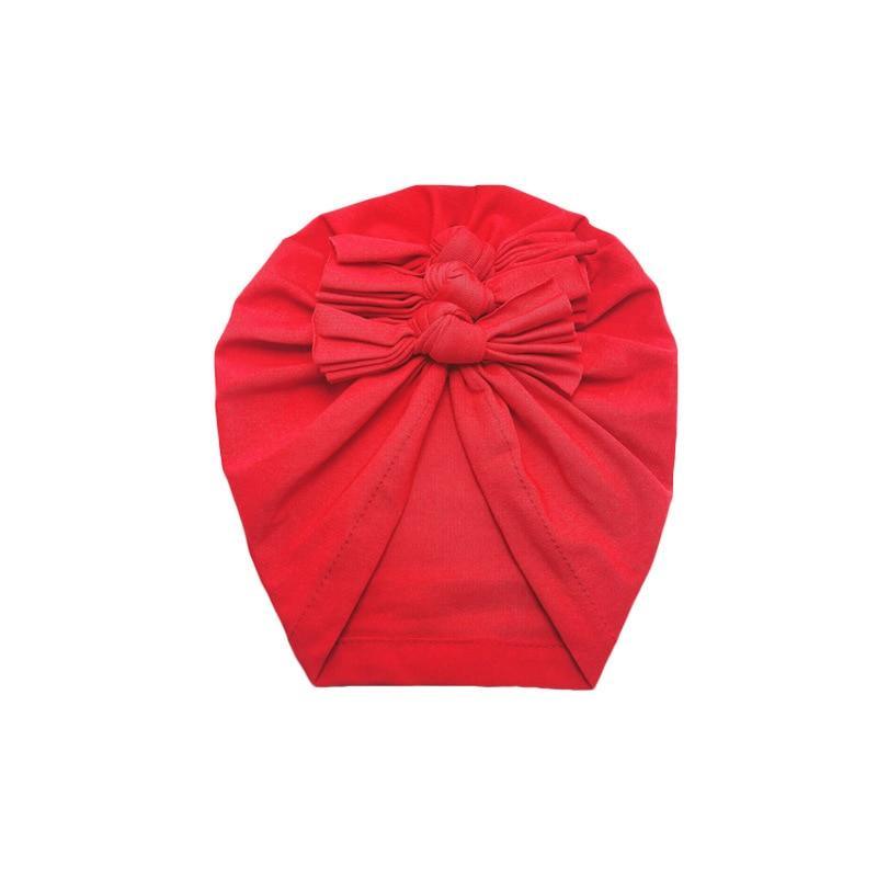 Luxury Modern Baby Headband Hat Bowknot Print Cotton Stretchy Turban Headband Infant Head Wrap Beanie Hat For Babies and Kids