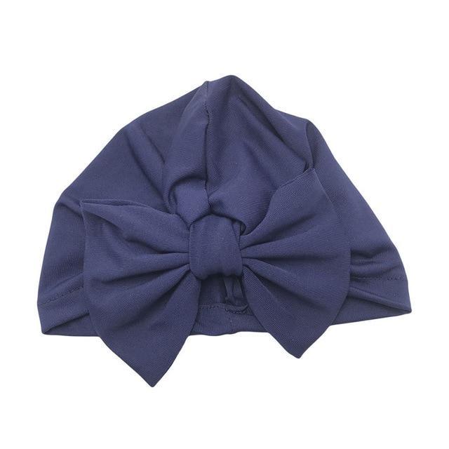Luxury Modern Baby Headband Hat Bowknot Print Cotton Stretchy Turban Headband Infant Head Wrap Beanie Hat For Babies and Kids