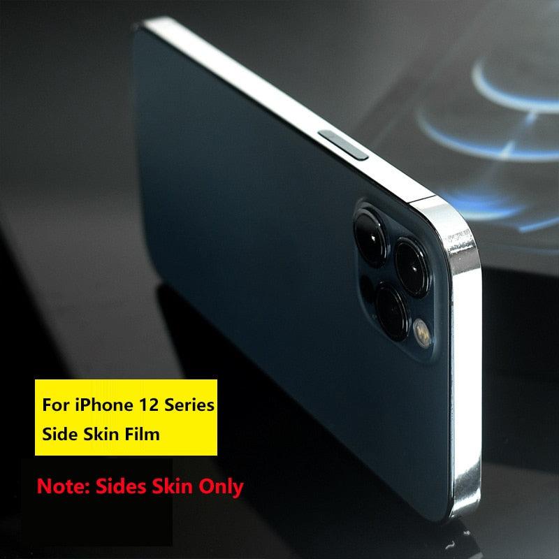 Frame Decal Skin for iPhone 13 Pro Max Side Film Cover Protector Ultra Thin Matte Stickers For 13 Mini Protector Film Side Frame Film Skin Anti-Scratch Sticker