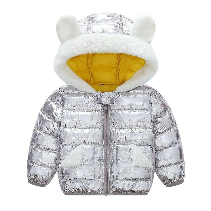 Shiny Modern Luxury Speciall Designed Winter Outerwear Hooded Coat & Jacket Winter Fashion Kids clothing Models For Babies and Girls 3-24 Months