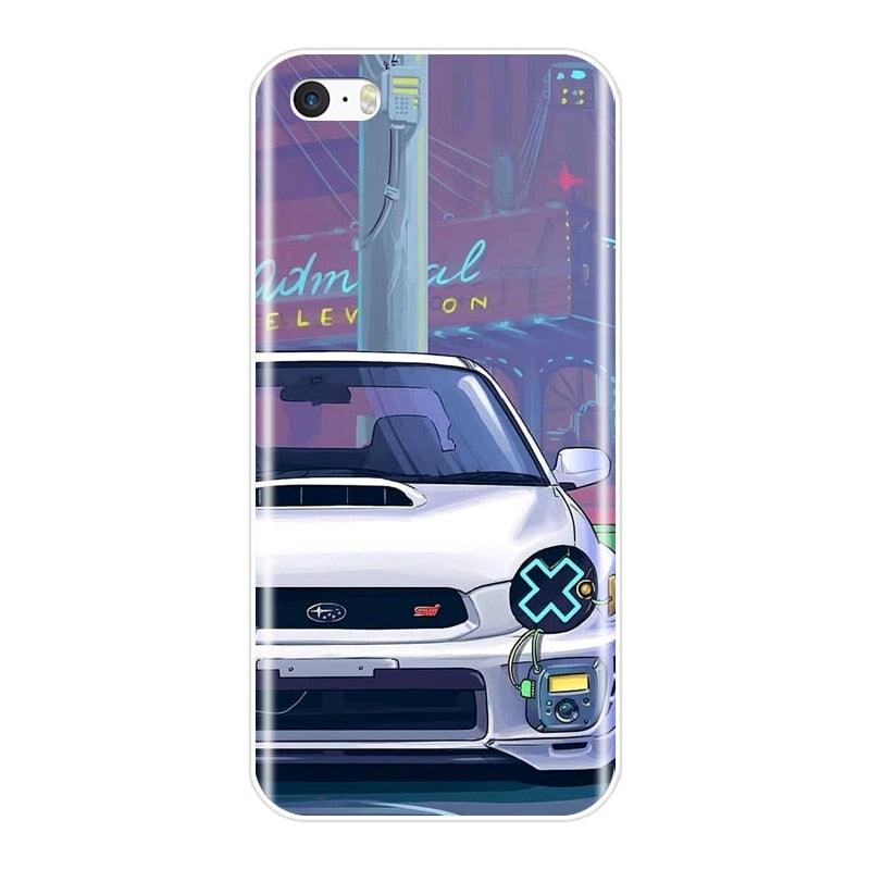 Cute Clear Flexible Silicone Auto Boys Design Back Cover For iPhone 5 S 5C 5S SE Car Sports Car Cool Men Fashion Silicone Soft Phone Case For iPhone 4 S 4S Case