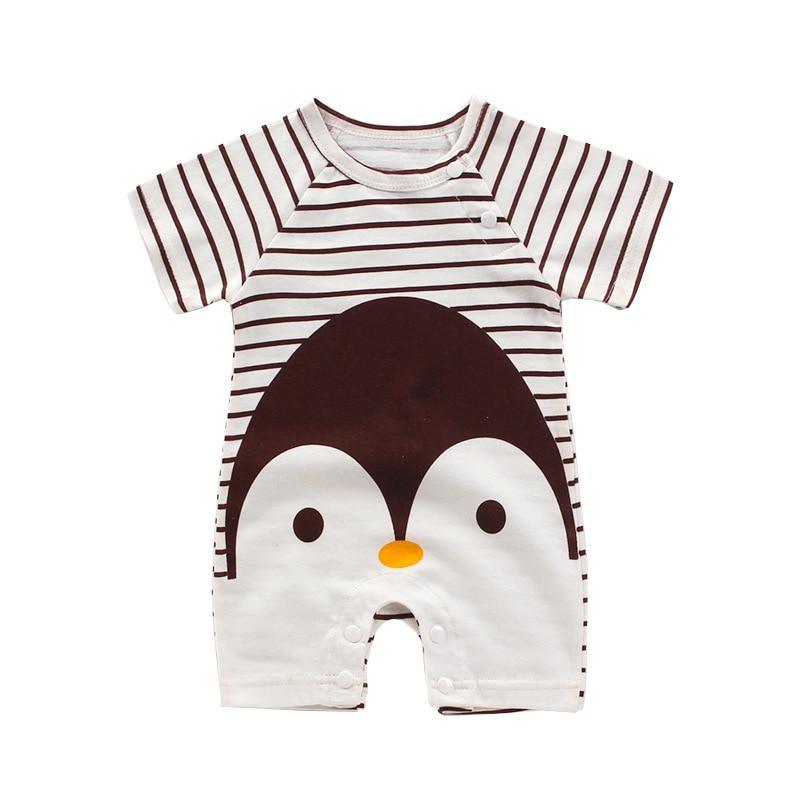 Infant Jumpsuit Summer Romper Cartoon Animal Print Girl and Boy Cotton Suit Newborn Romper Design