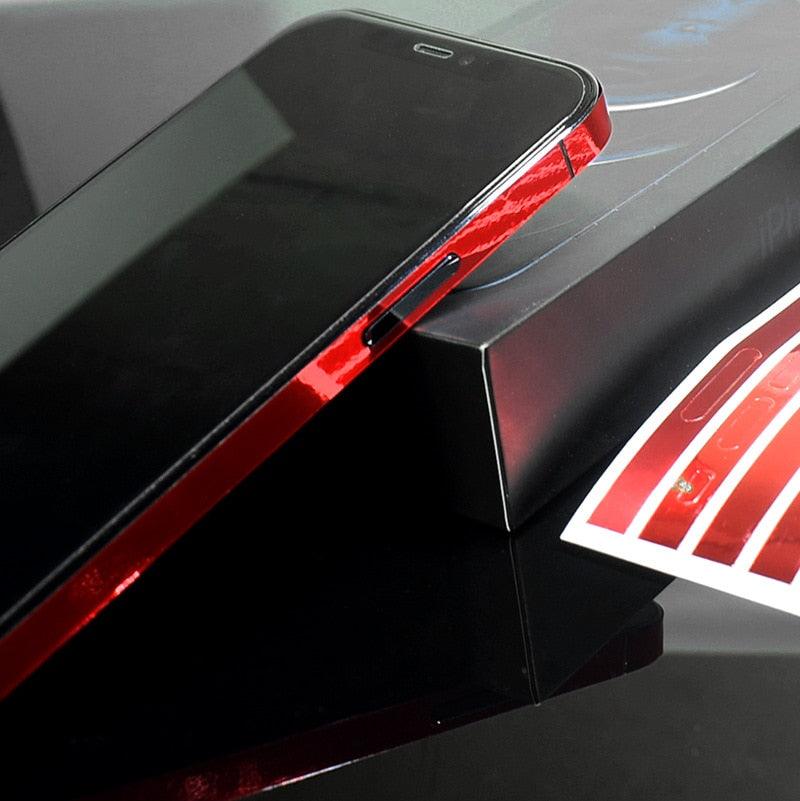 Frame Decal Skin for iPhone 13 Pro Max Side Film Cover Protector Ultra Thin Matte Stickers For 13 Mini Protector Film Side Frame Film Skin Anti-Scratch Sticker
