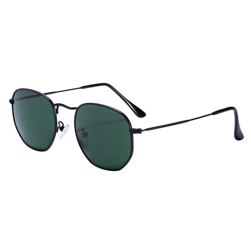 New Luxury and Elegant Reflective Universla Sunglasses for Men and Women Stainless Steel Frame Eyewear Mirror Hexagon Glasses With UV400 Protection
