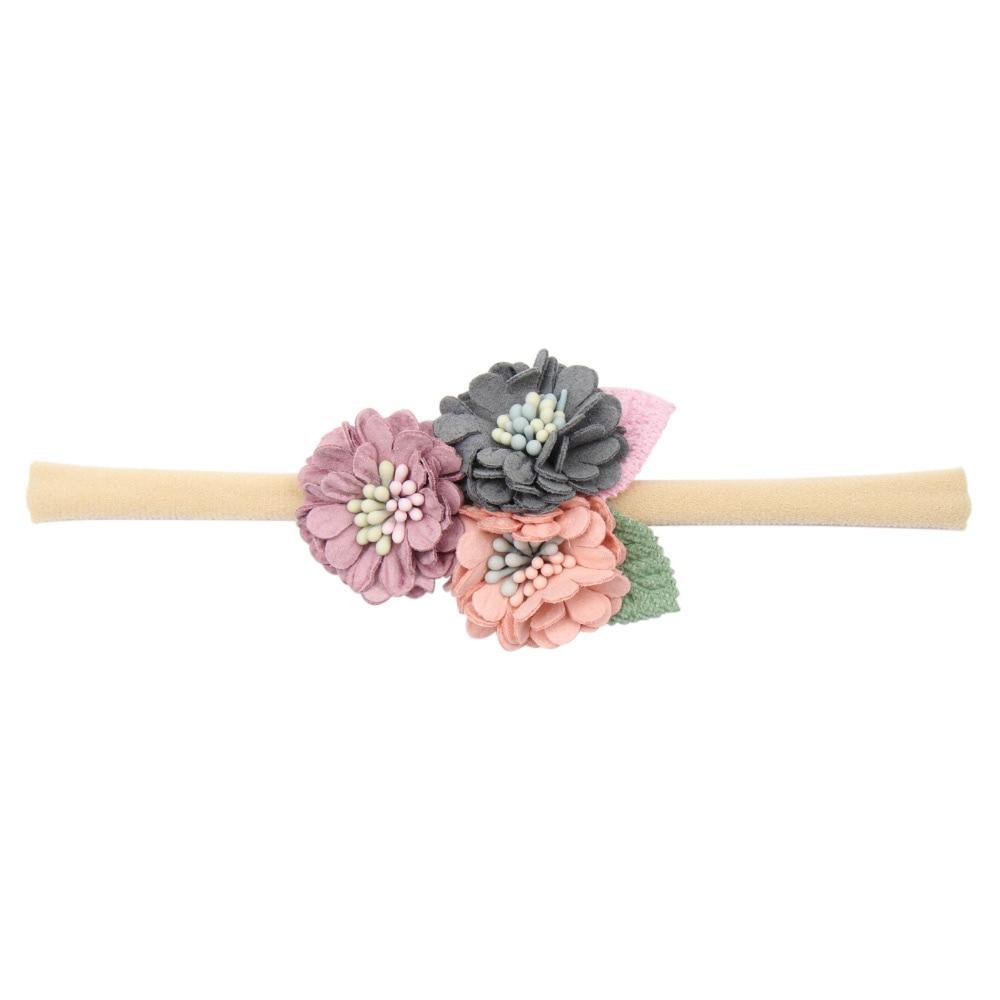 Handmade Luxury Pearl Baby Headbands Bundle Nylon Elastic Newborn Hair Accessories for Girls Kids