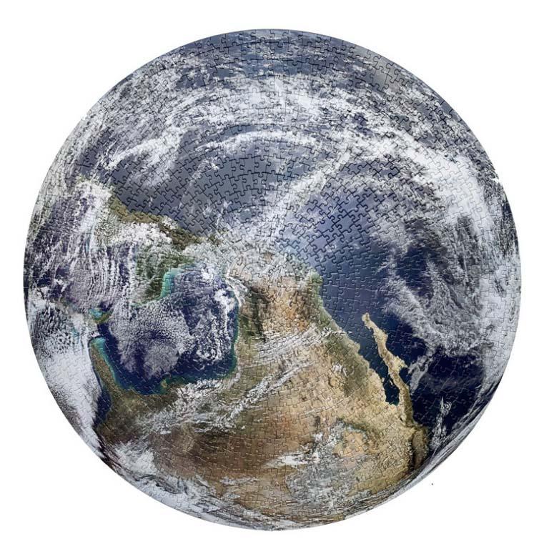 1000PCS/SETColorful Rainbow Round Geometrical Photo Planet Puzzle Adult Kids Educational Toy Puzzle