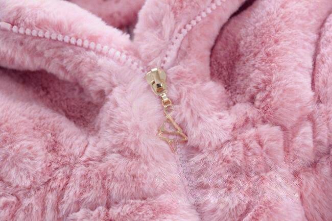 Baby Girl Modern Designer Style Jacket Hooded Cute Thicker Warm Soft Toddler Coat For Kids