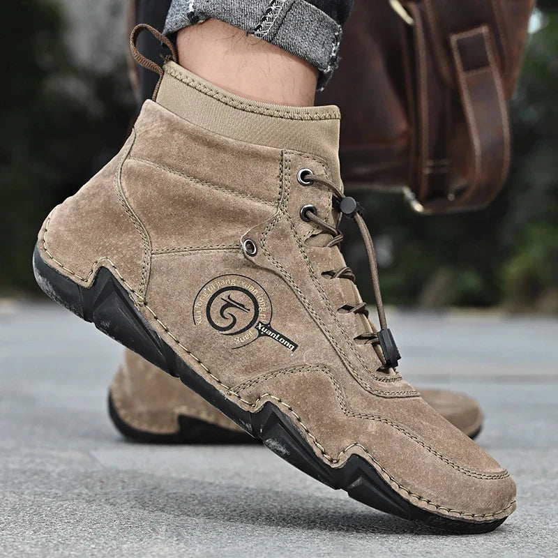 Conquer Winter in Style: Men's Leather Snow Boots