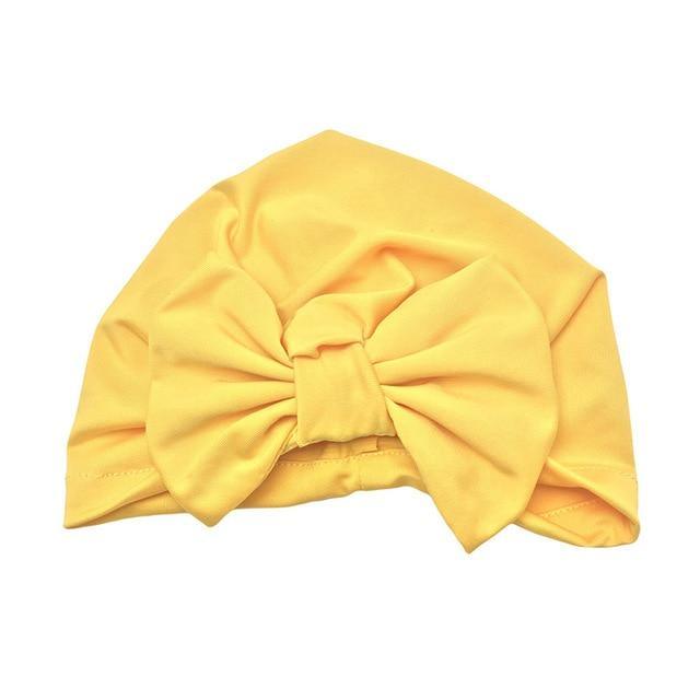 Luxury Modern Baby Headband Hat Bowknot Print Cotton Stretchy Turban Headband Infant Head Wrap Beanie Hat For Babies and Kids