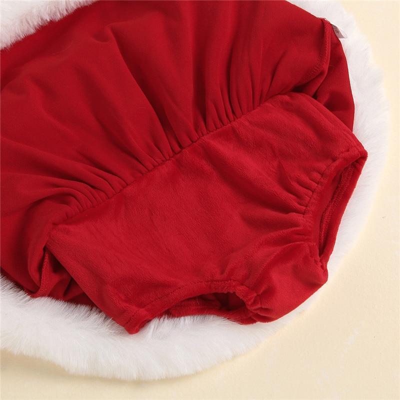 Baby Girls Christmas Romper Ruffles Fly Sleeve Sequins Red Party Dress Unique Design Excellent Look