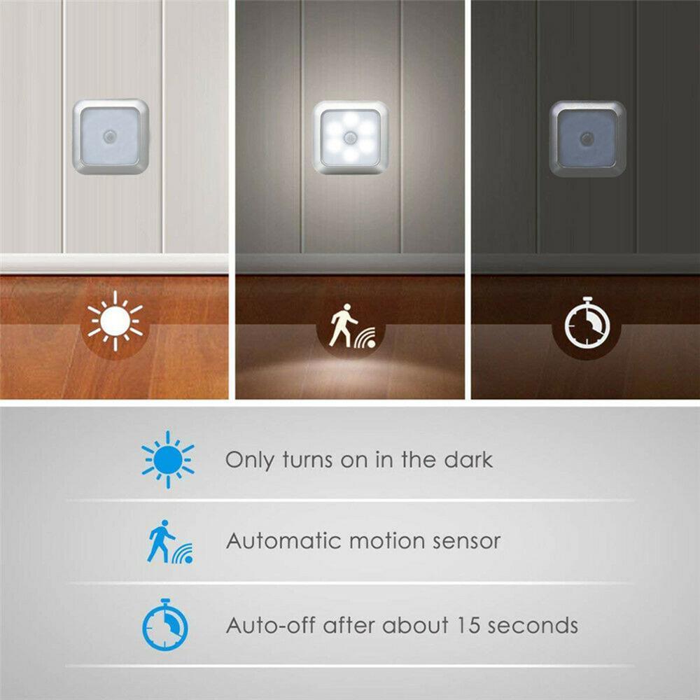 STEVVEX Wireless LED Pair Lamps with Motion sensor night lights lamp bedroom water closet Cabinet Corridor Stairwell Entrance battery lights