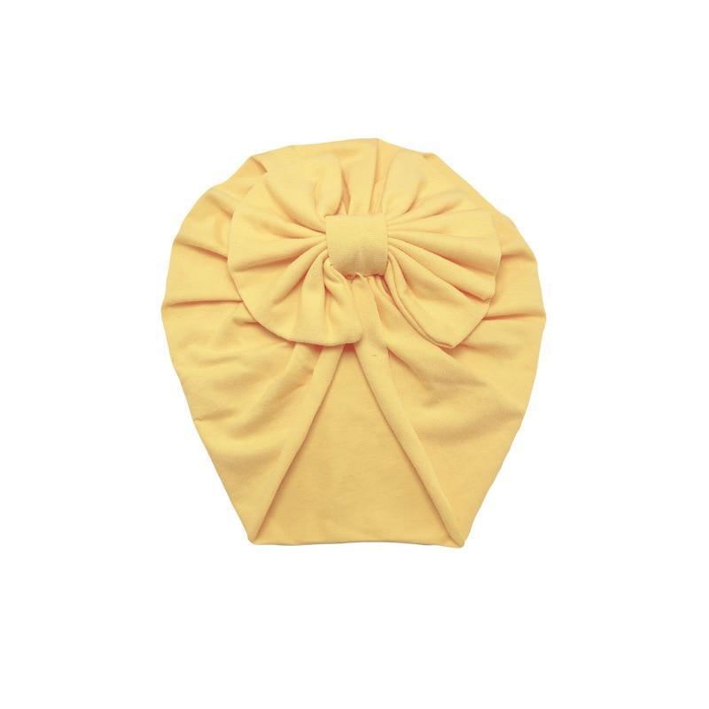 Luxury Modern Baby Headband Hat Bowknot Print Cotton Stretchy Turban Headband Infant Head Wrap Beanie Hat For Babies and Kids