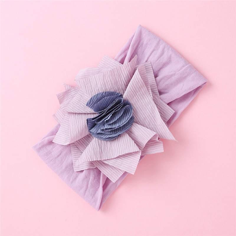 ILuxury Handmade Infant Child Hair Band Three-dimensional Alloy Rhinestone Crown Headdress Elastic Headband Turban For Baby Girls