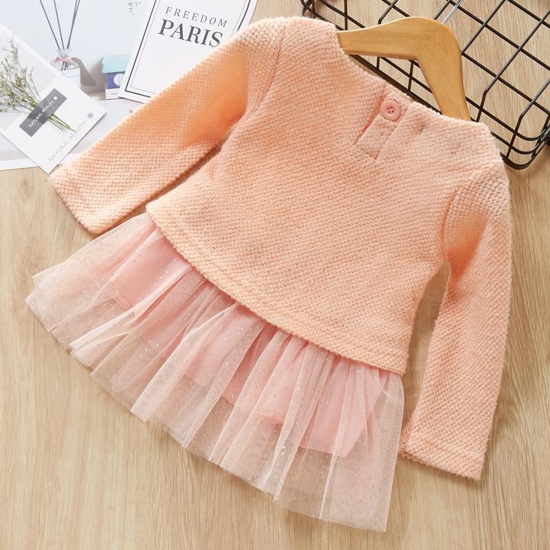 Toddler Cute Dress With Fluffy Ball Unique Design Perfect Gift For Baby Girls